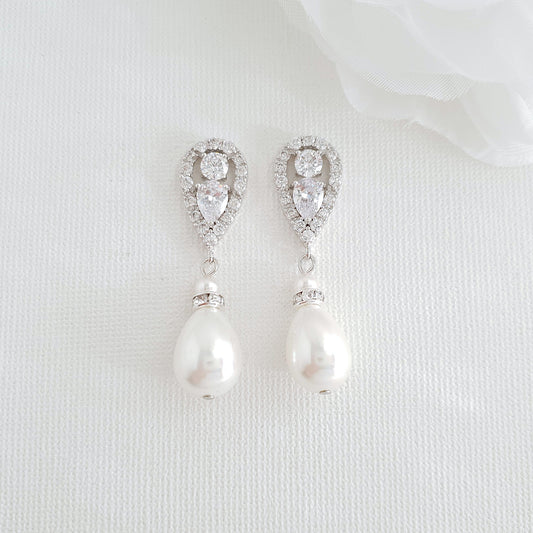 Boucles d'Oreilles Perles Argentées-Cera