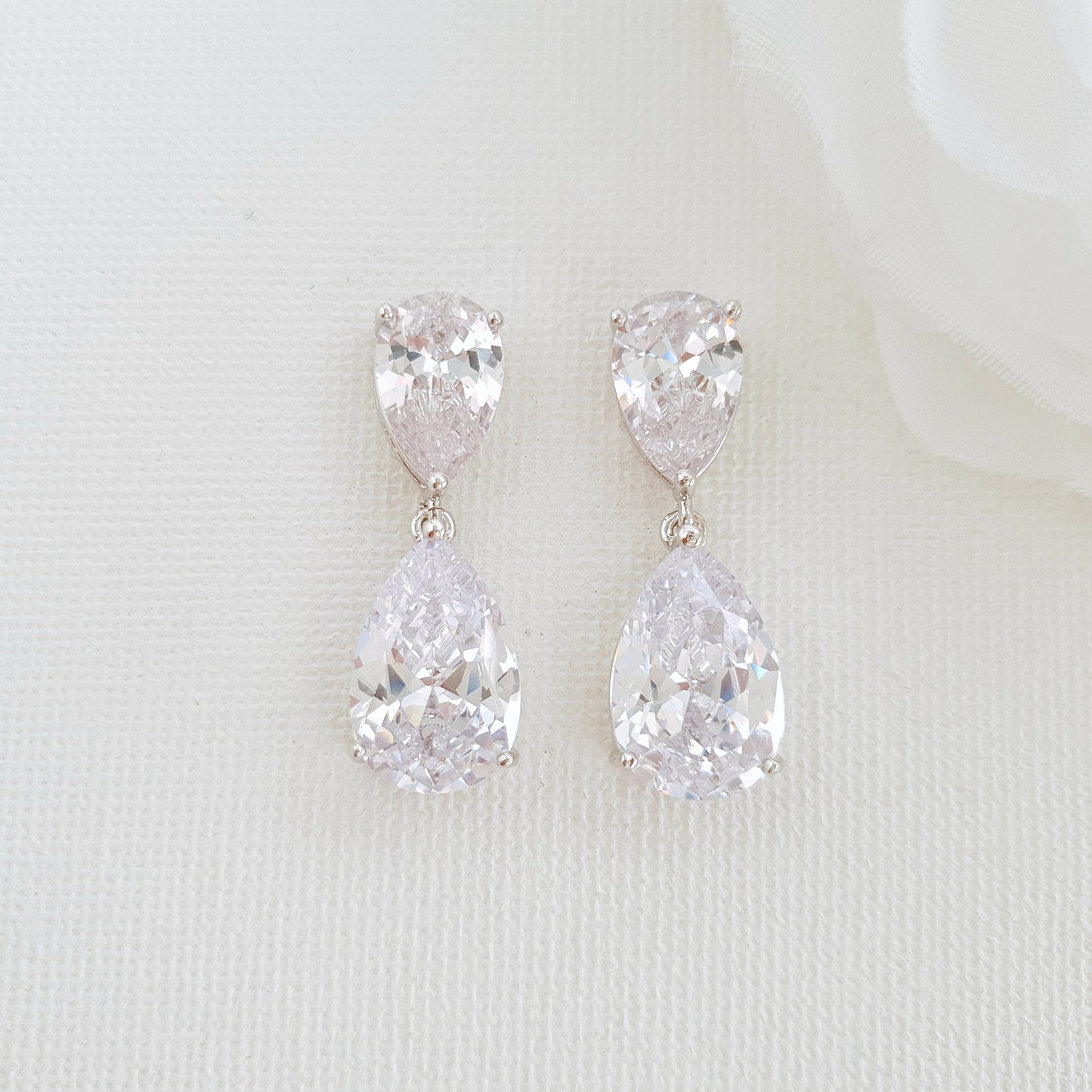 Diamante Drop Earrings-Clara