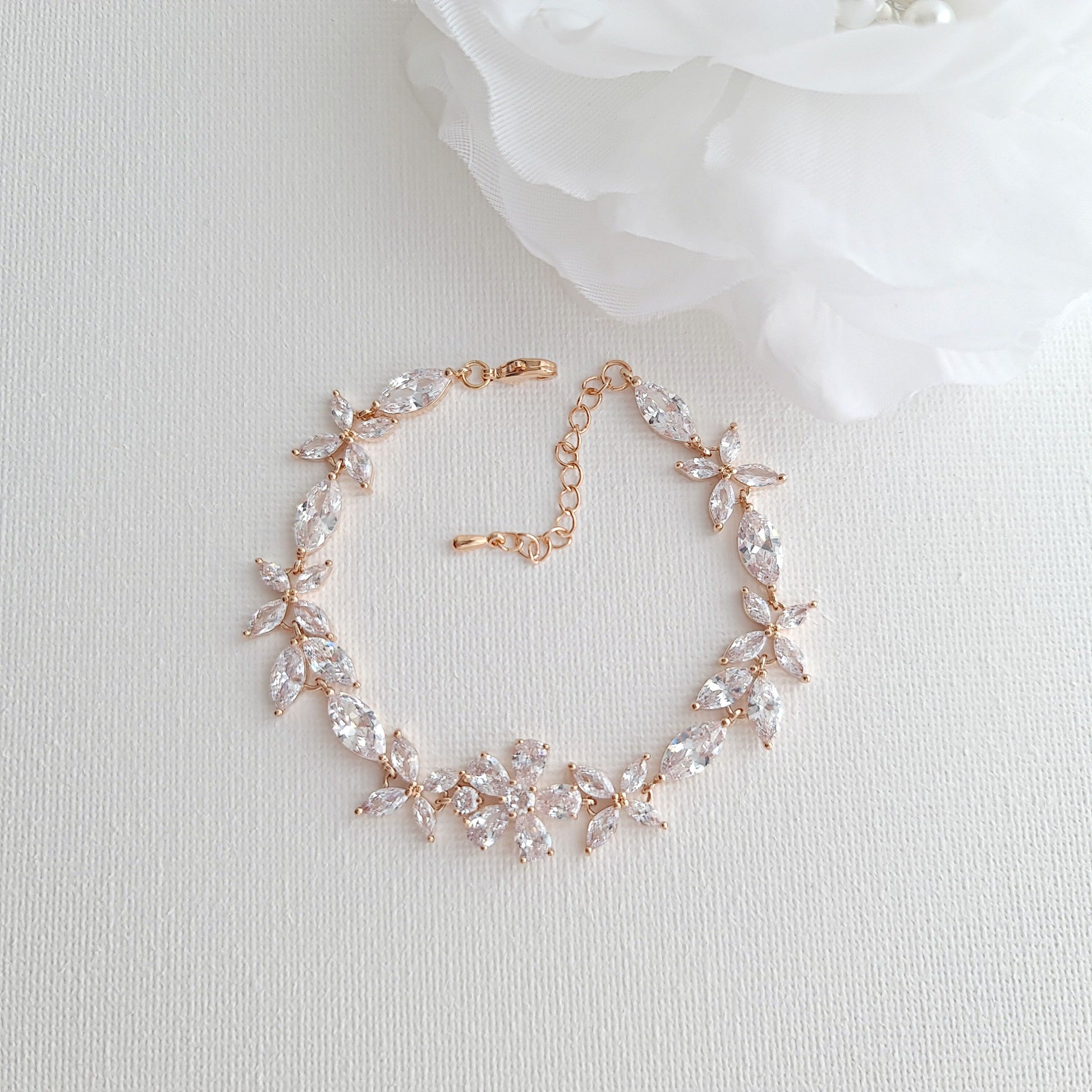 Rose Gold Jewelry Set for Wedding-Daisy - PoetryDesigns