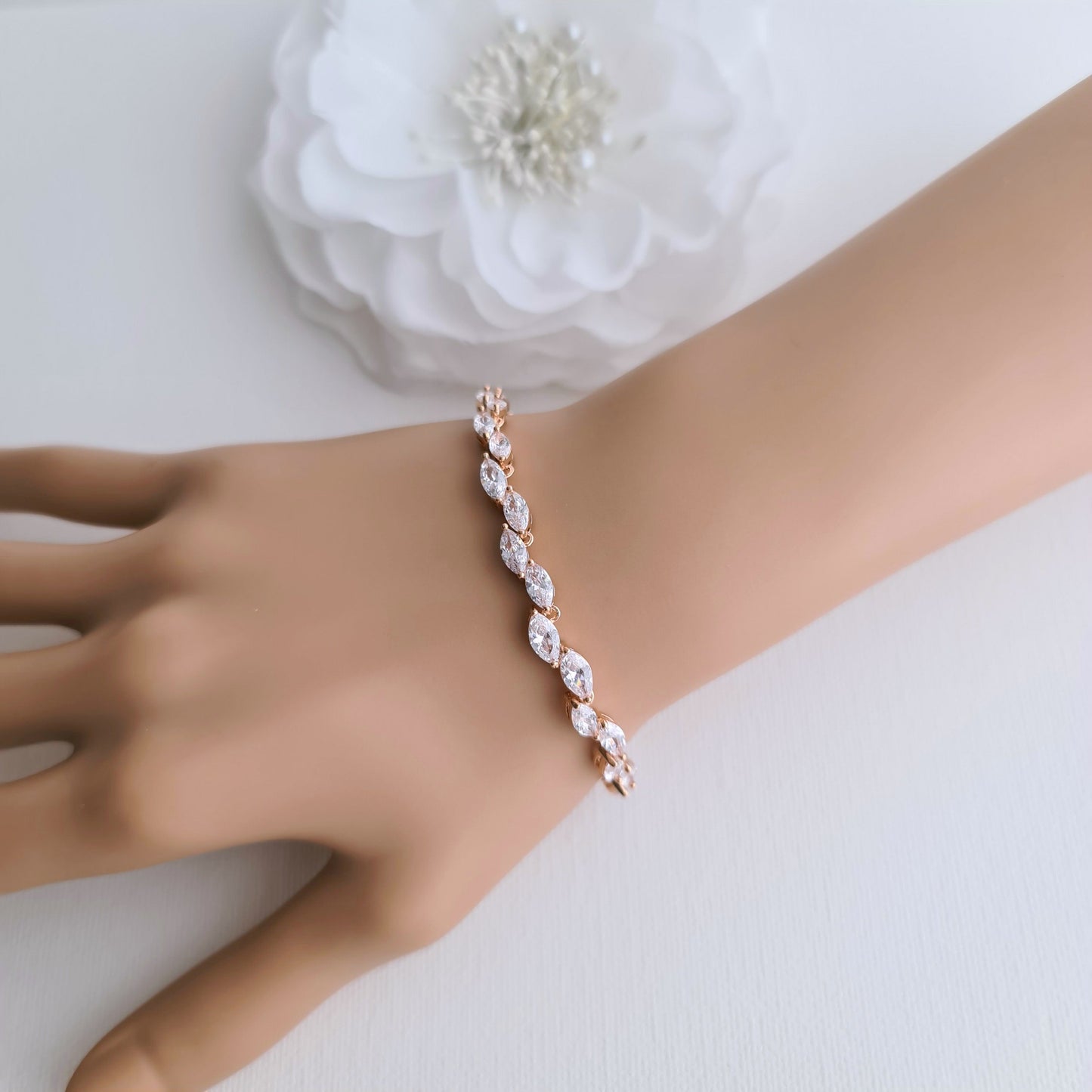 Leaf Bracelet in Gold for Bridal Wear-Belle - PoetryDesigns