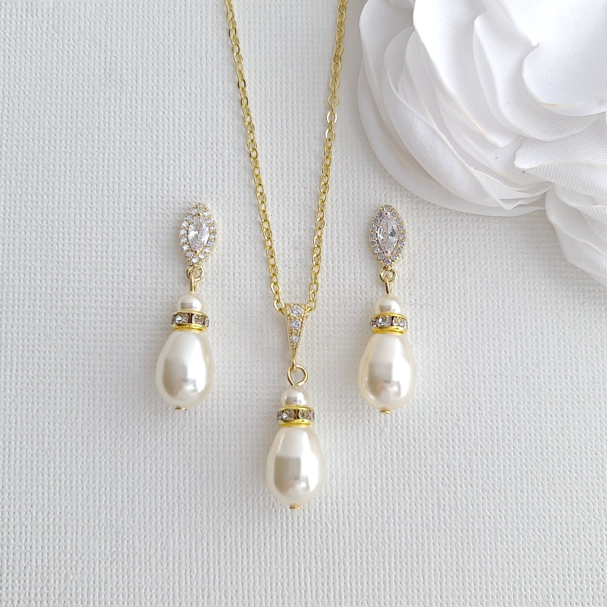 Ethereal Bouquet Pearl & Sterling Silver Necklace/Earrings Set - Holly J  Carter Fine Art Metals & Jewelry