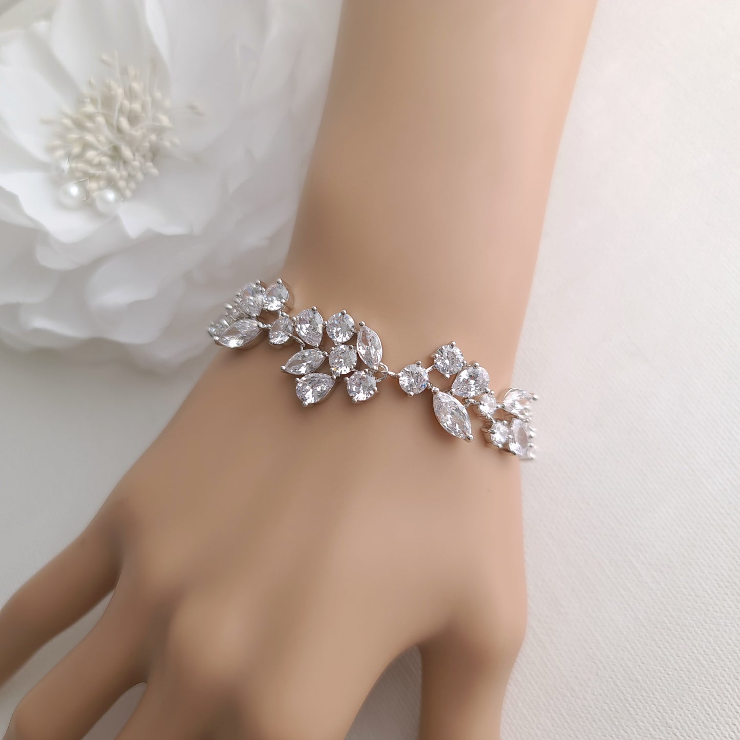 Bracelet de mariage en zircone pour les mariées-Nicole