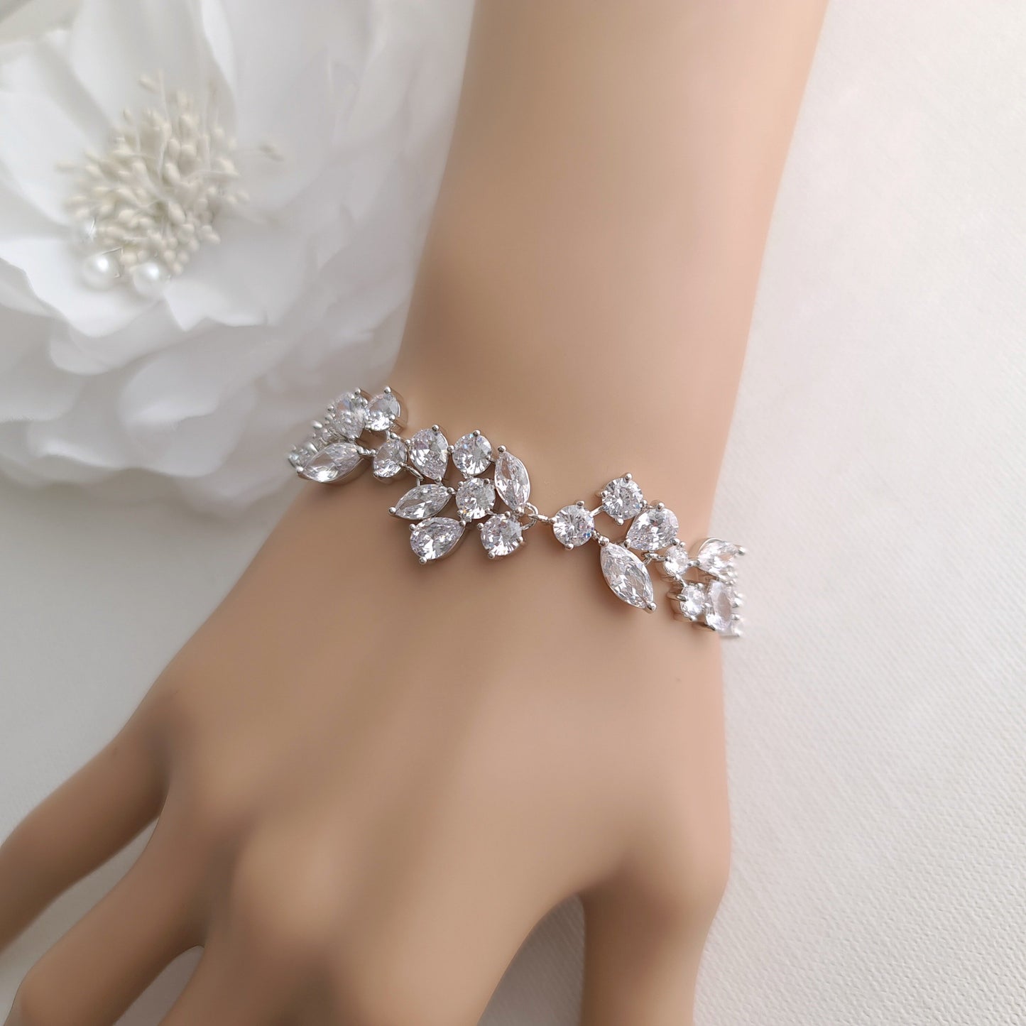 Rose gold Wedding Bracelet- Nicole - PoetryDesigns