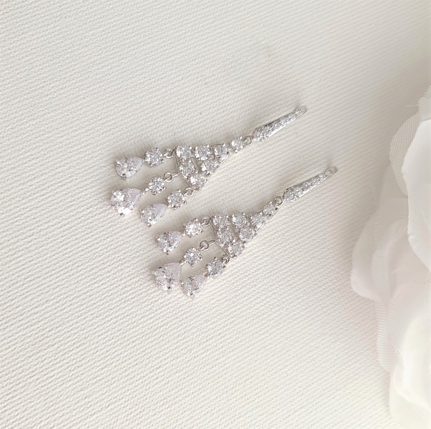 Boucles d'oreilles pendantes chandelier-Ciara