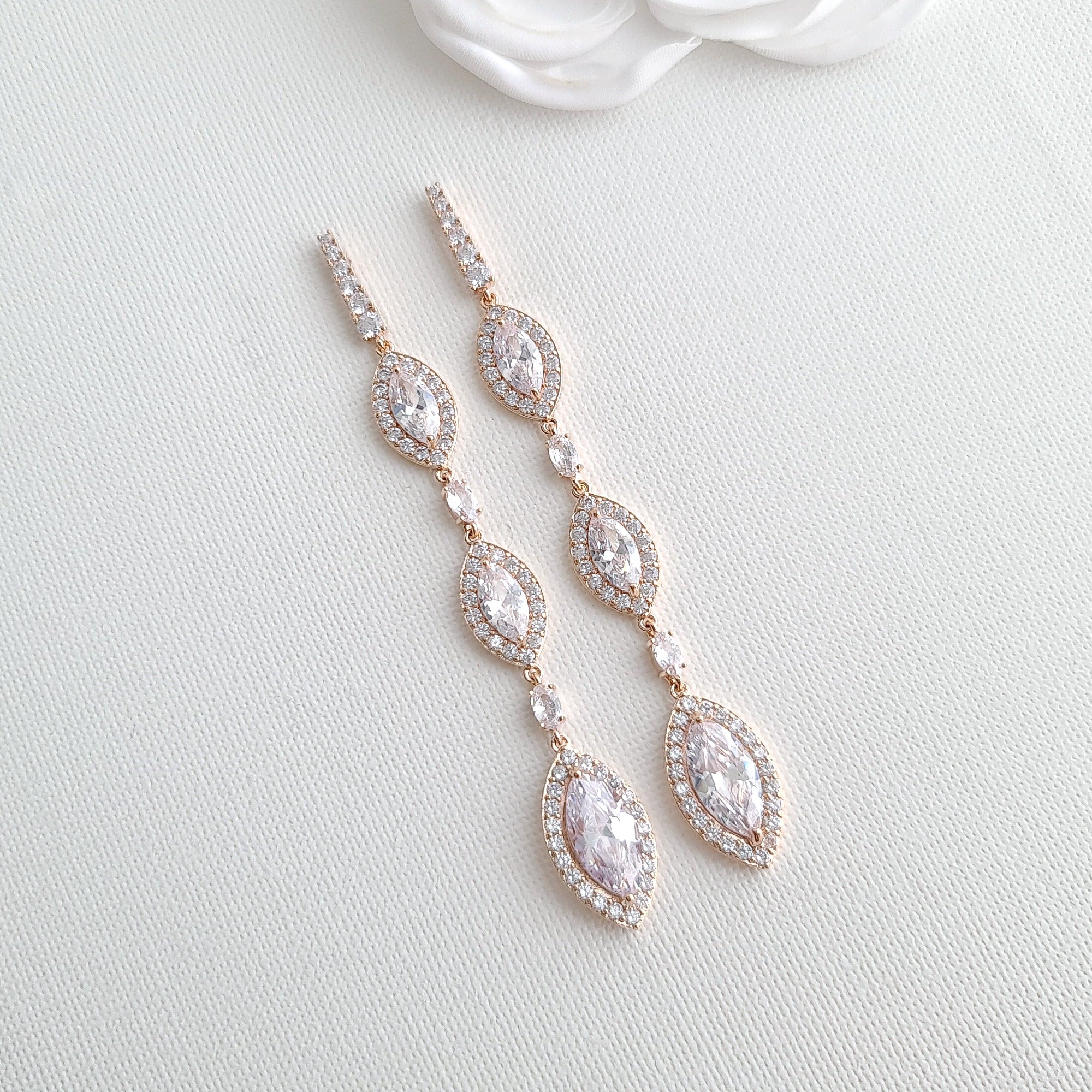 Extra long gold on sale earrings