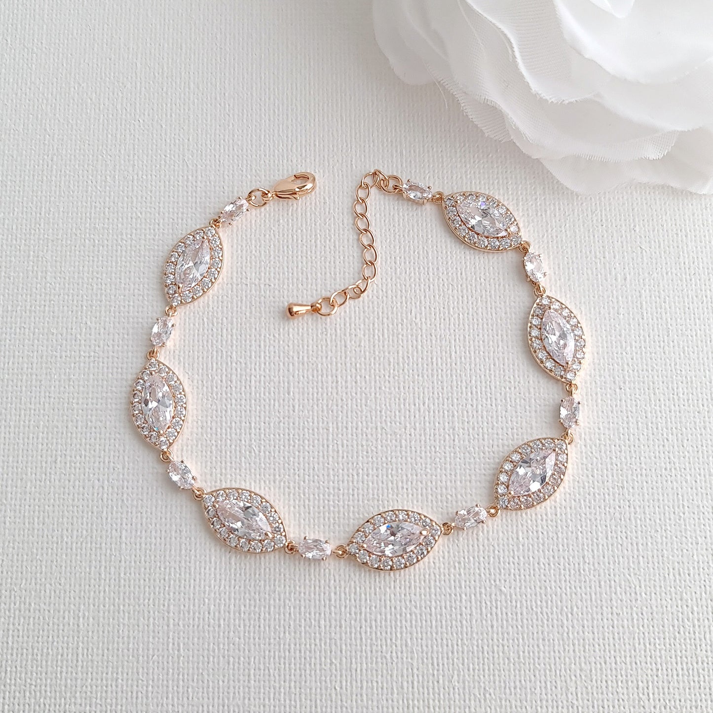 Gold Bracelet Set with Long Earrings- Harriet