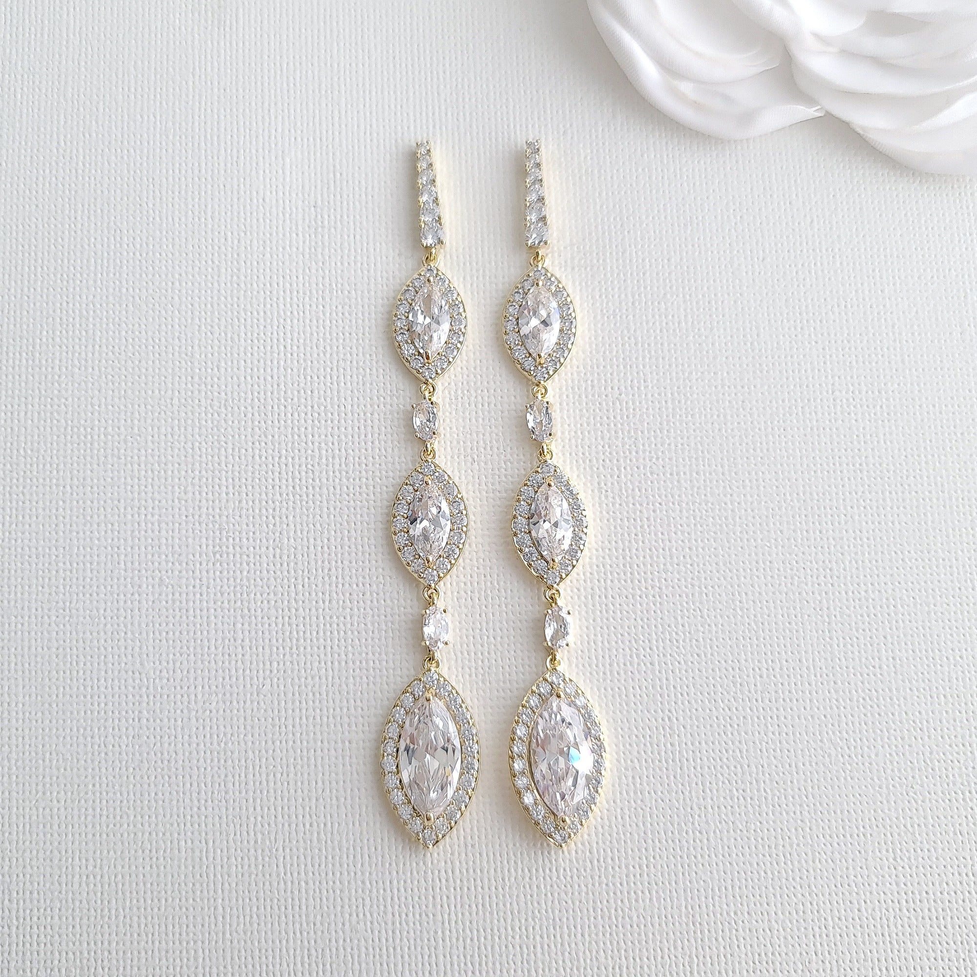 Exquisite Range of Bridal Long Earring Designs to Choose From