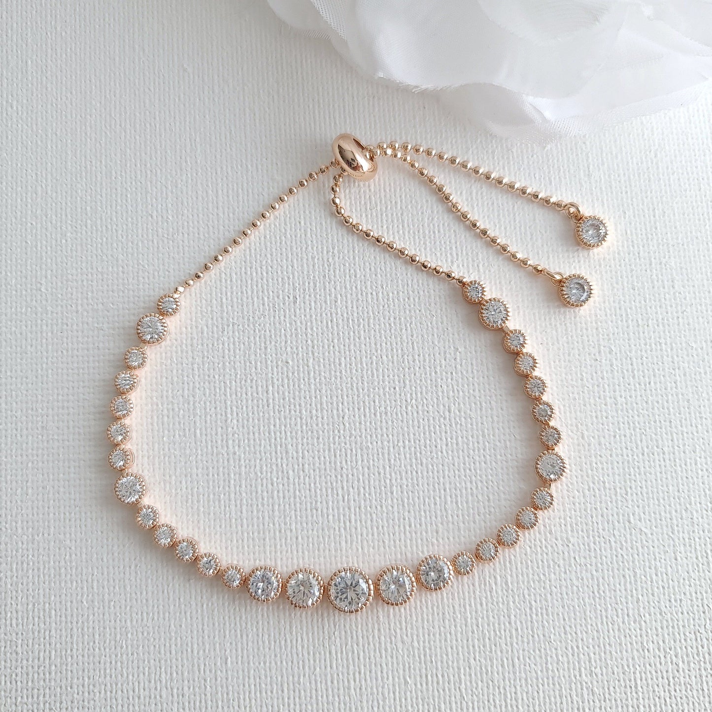 Round Crystal Rose Gold Bracelet-Zara