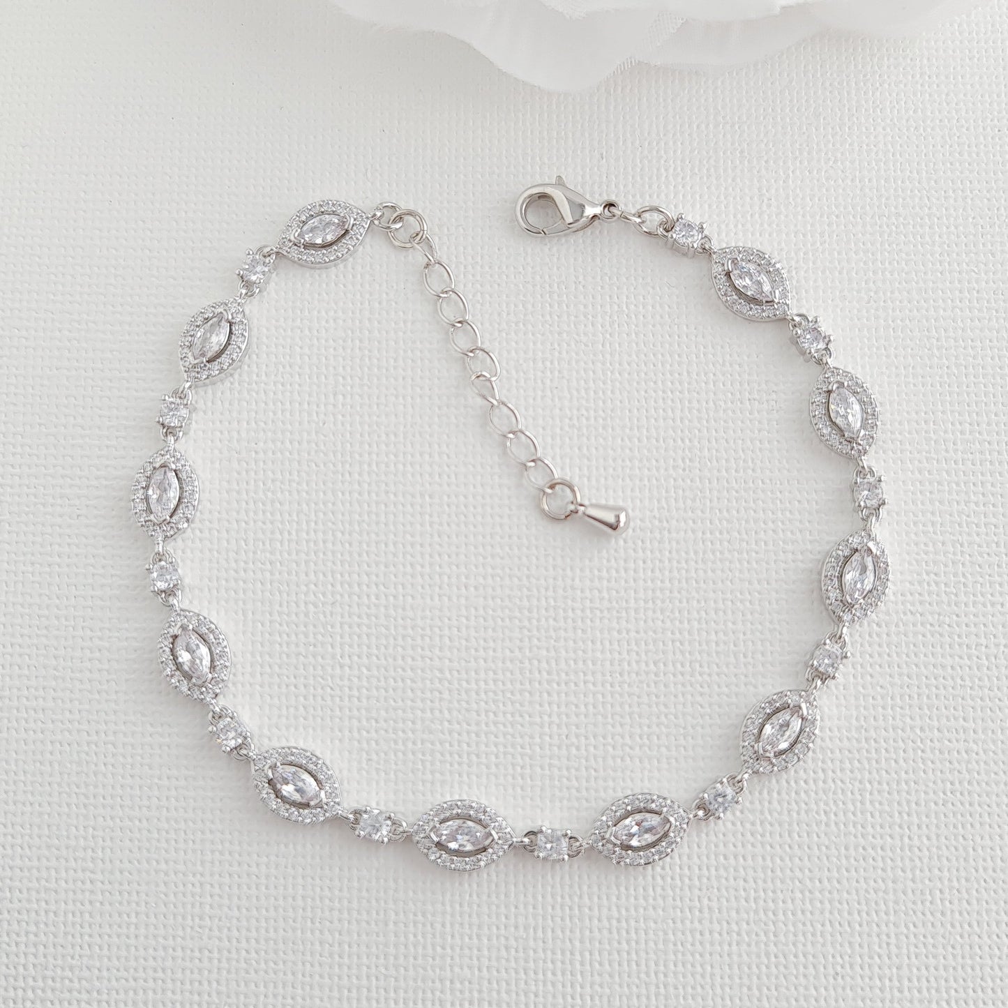 Marquise Bracelet in Cubic Zirconia for Brides Abby