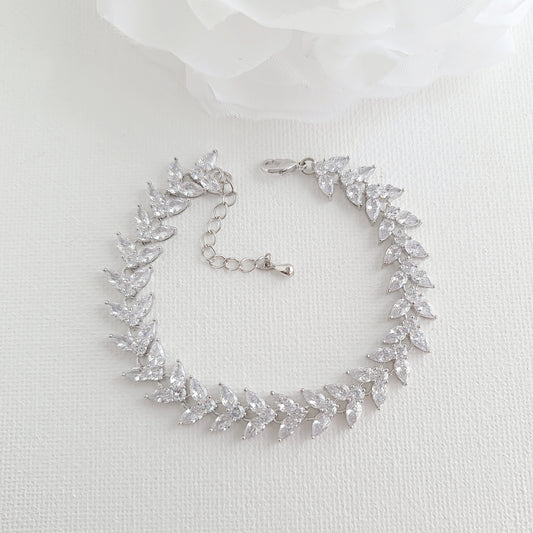 Bracelet de mariée coupe marquise - Katie