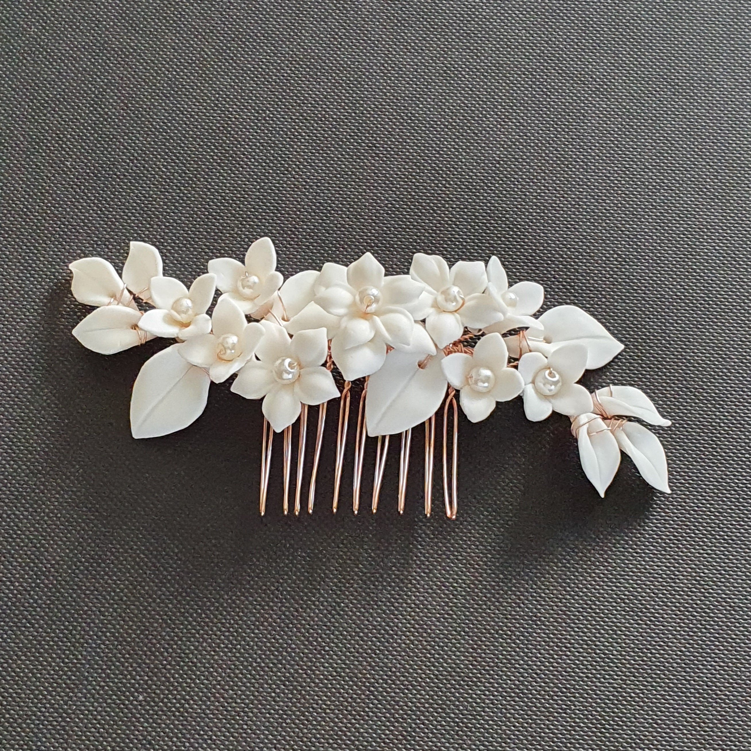 Rose Gold shops Hair Comb, Bridal Hair Comb, wedding Hair Comb, Bridal Hair Piece, Wedding Hair Piece - JASMINE ROSE