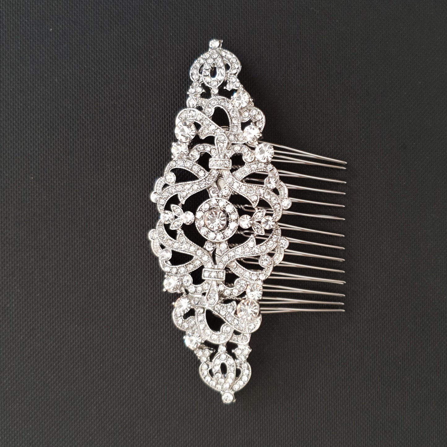Vintage Crystal Hair Comb for Weddings-Seraphina