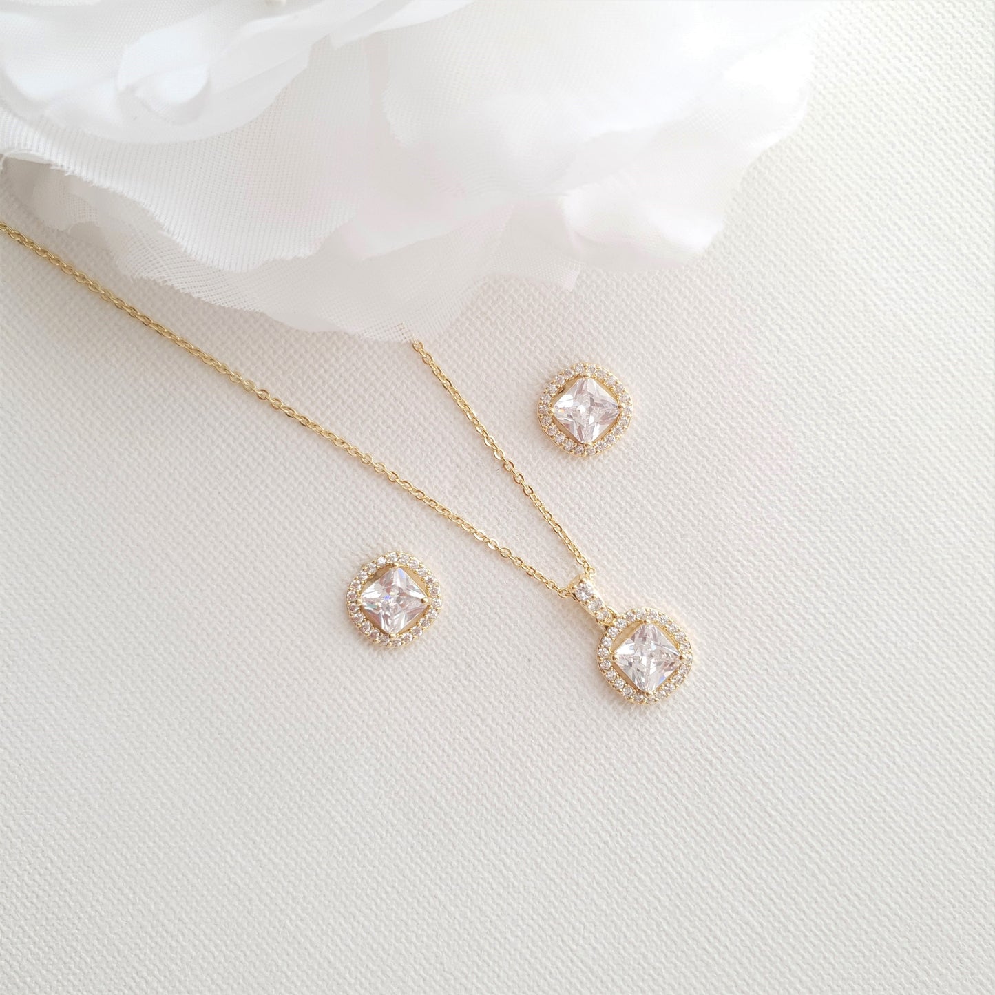 Gold Bridesmaids Jewelry Sets-Piper