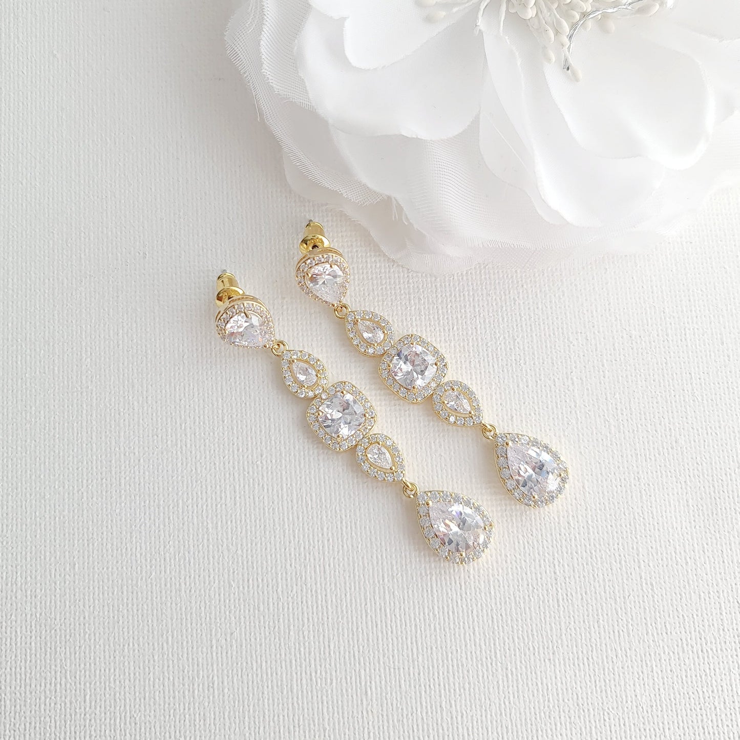 Long collier pendentif en or pour mariage-Gianna