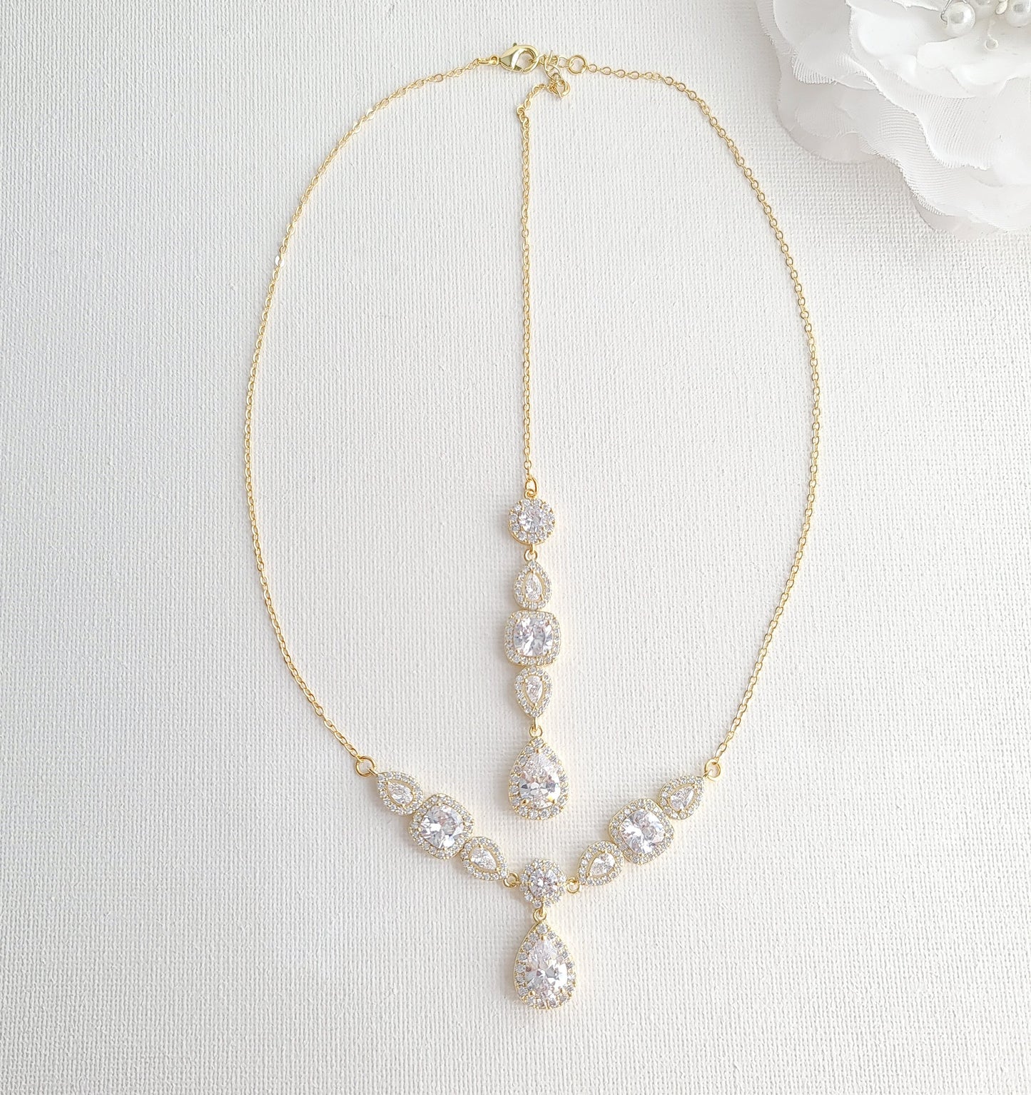 Necklace Set for Brides in Rose Gold- Gianna