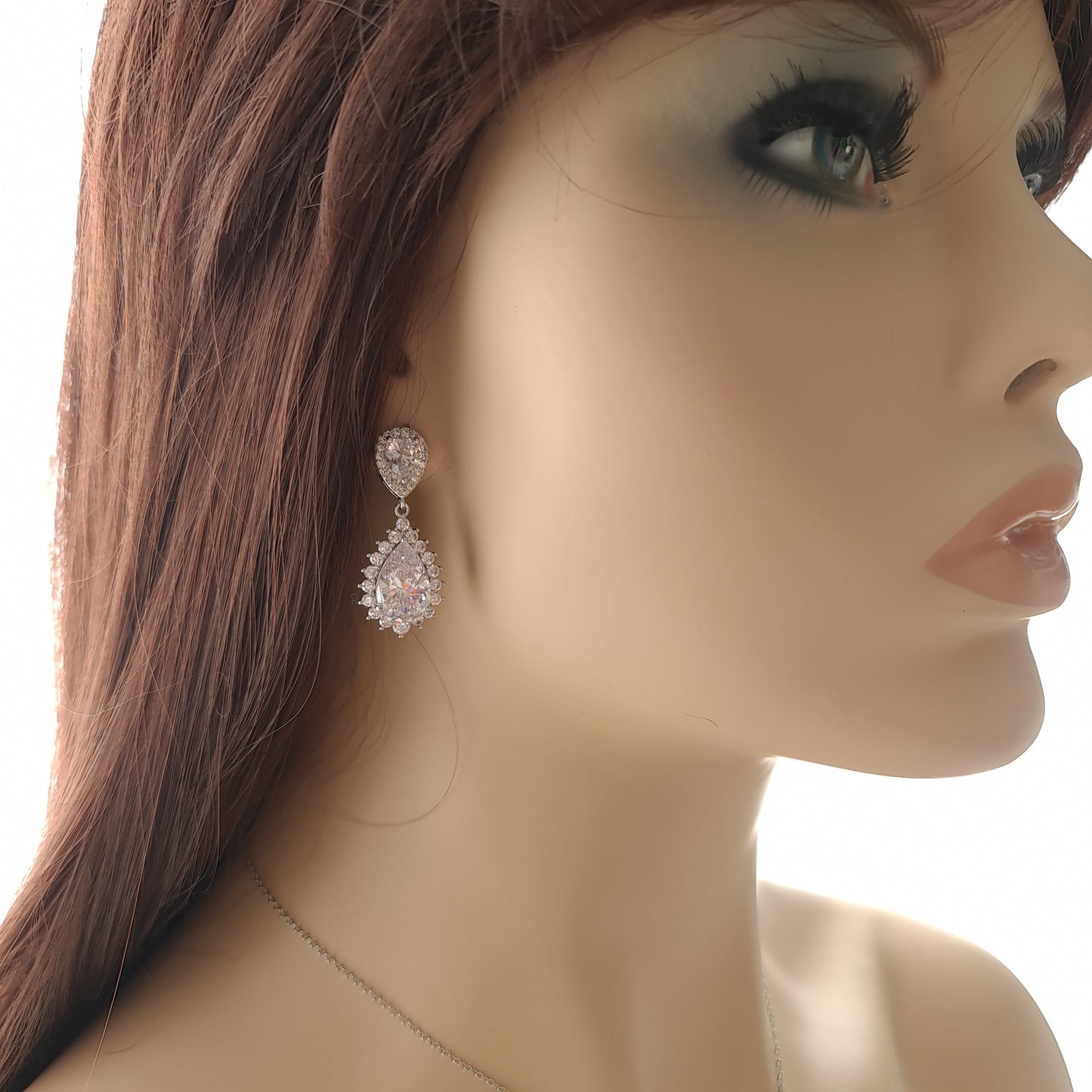 Gold Plated Teardrop Earrings for Brides & Women-Raya