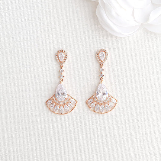 Rose Gold Earrings for Formal Events-Ilana