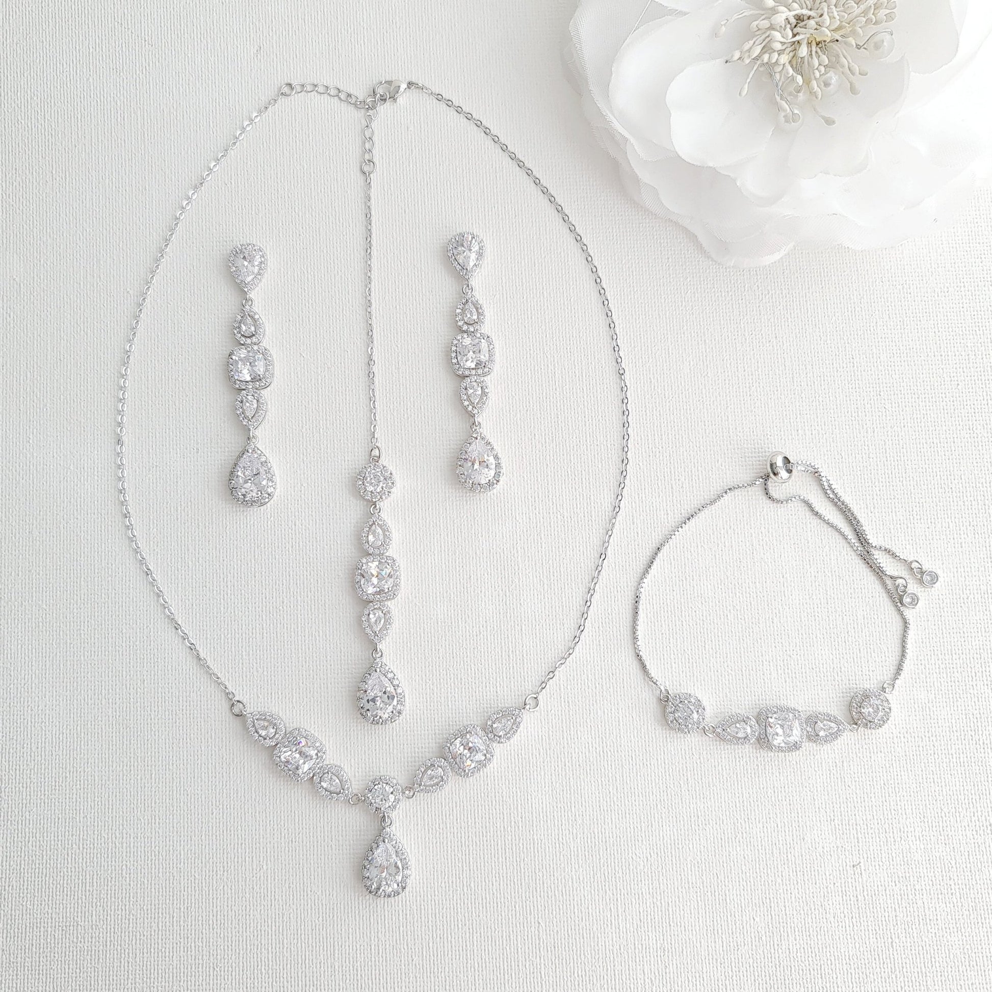 3 Piece Back Jewelry Set for Open or Backless Wedding & Formal Dresses PoetryDesigns 3 Piece Back Jewelry Set for Open or Backless Wedding & Formal Dresses PoetryDesigns