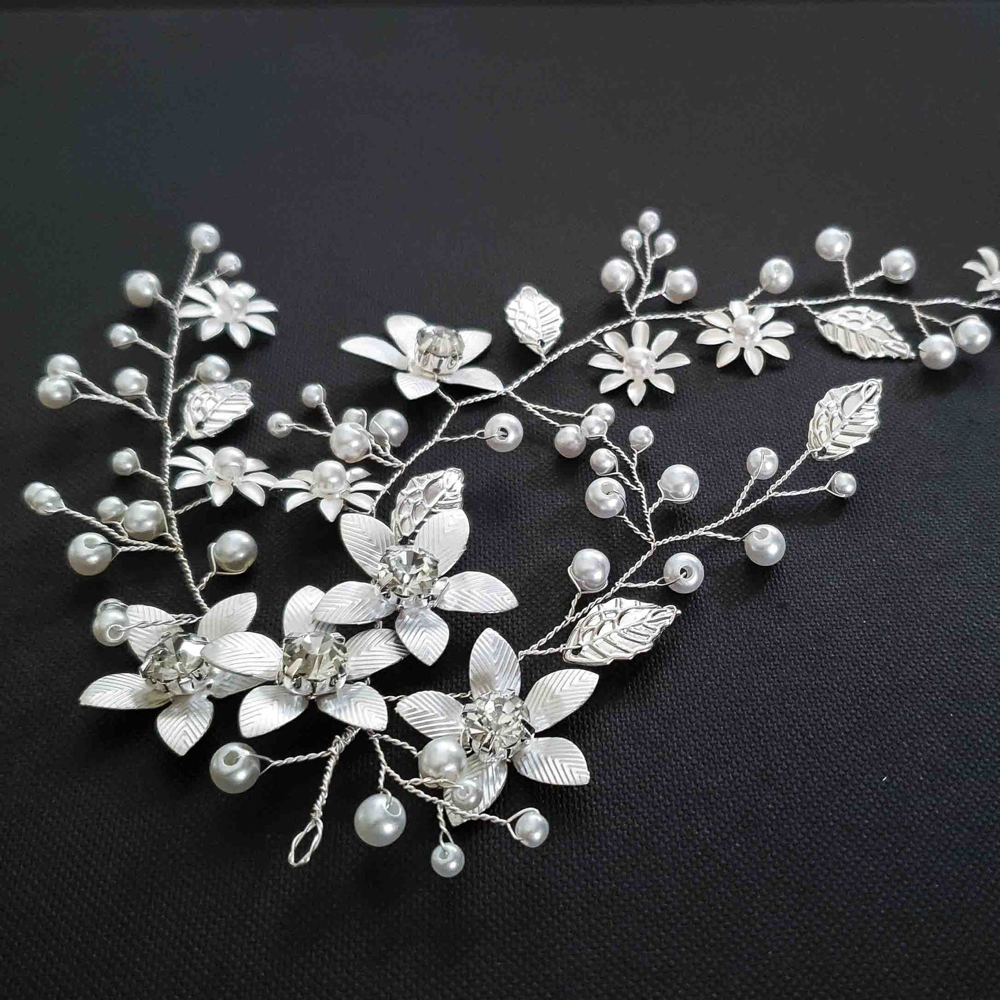 Floral Bridal Hairpiece-Bree
