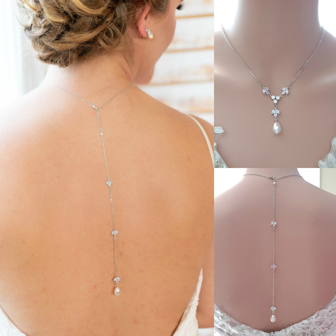 Delicate Back Jewelry for Wedding Dress-Leila