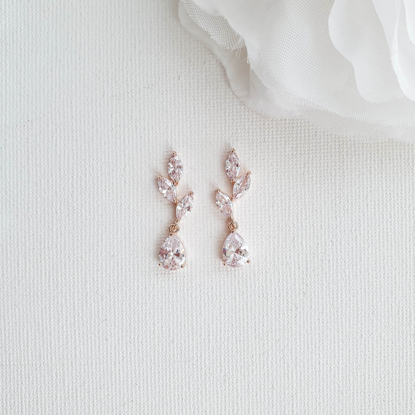 Rose Gold Bridal Party Jewelry Set-Taylor