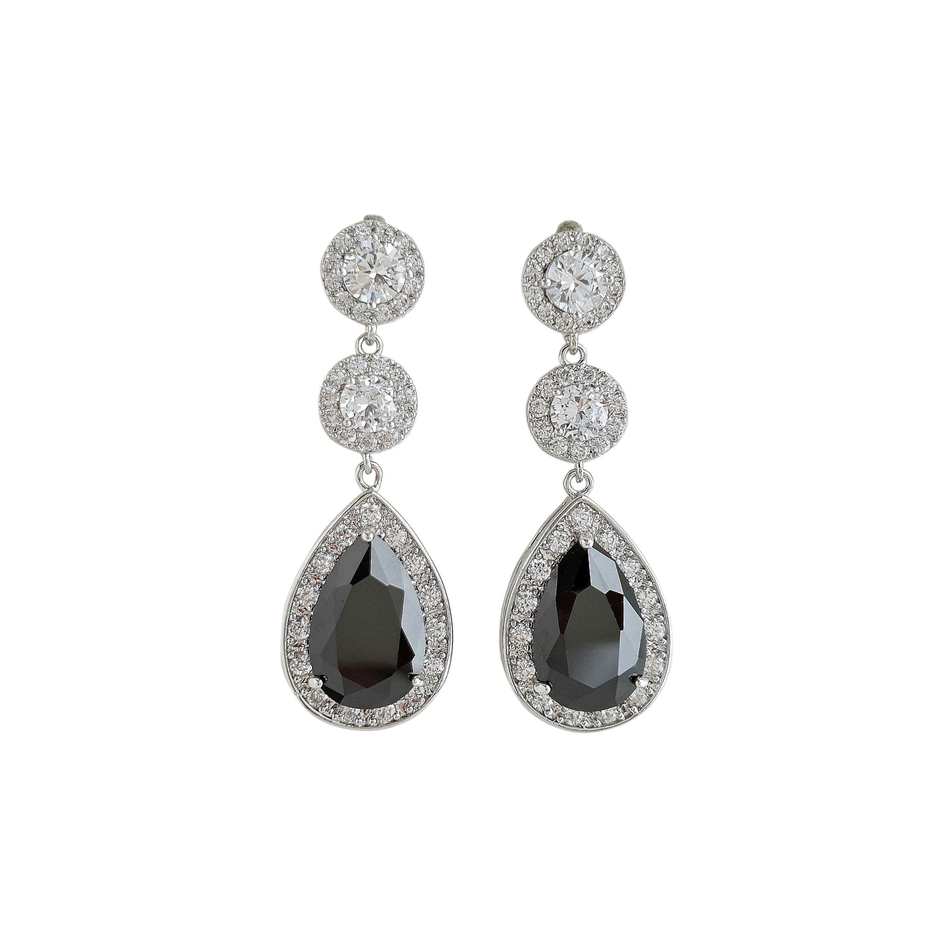 Reign Sterling Silver & Cubic Zirconia Genuine Pearl Teardrop Earrings |  Linen Chest Canada