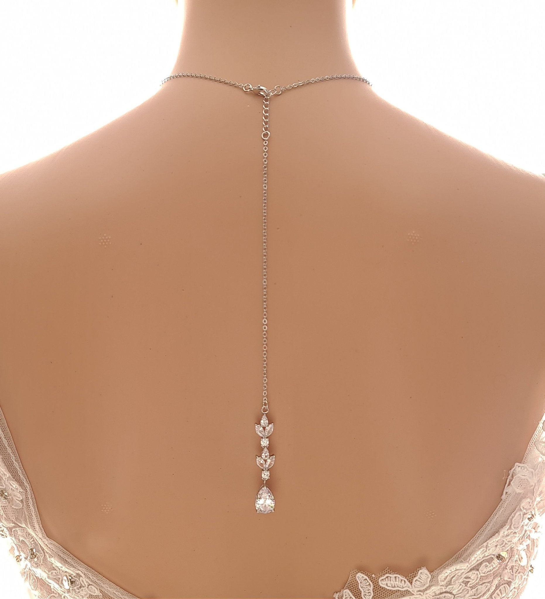 EVONNE Pearl Bridal Back Necklace – Blair Nadeau Bridal Adornments