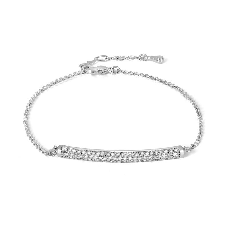 Bar Bracelet Silver Debbi - PoetryDesigns