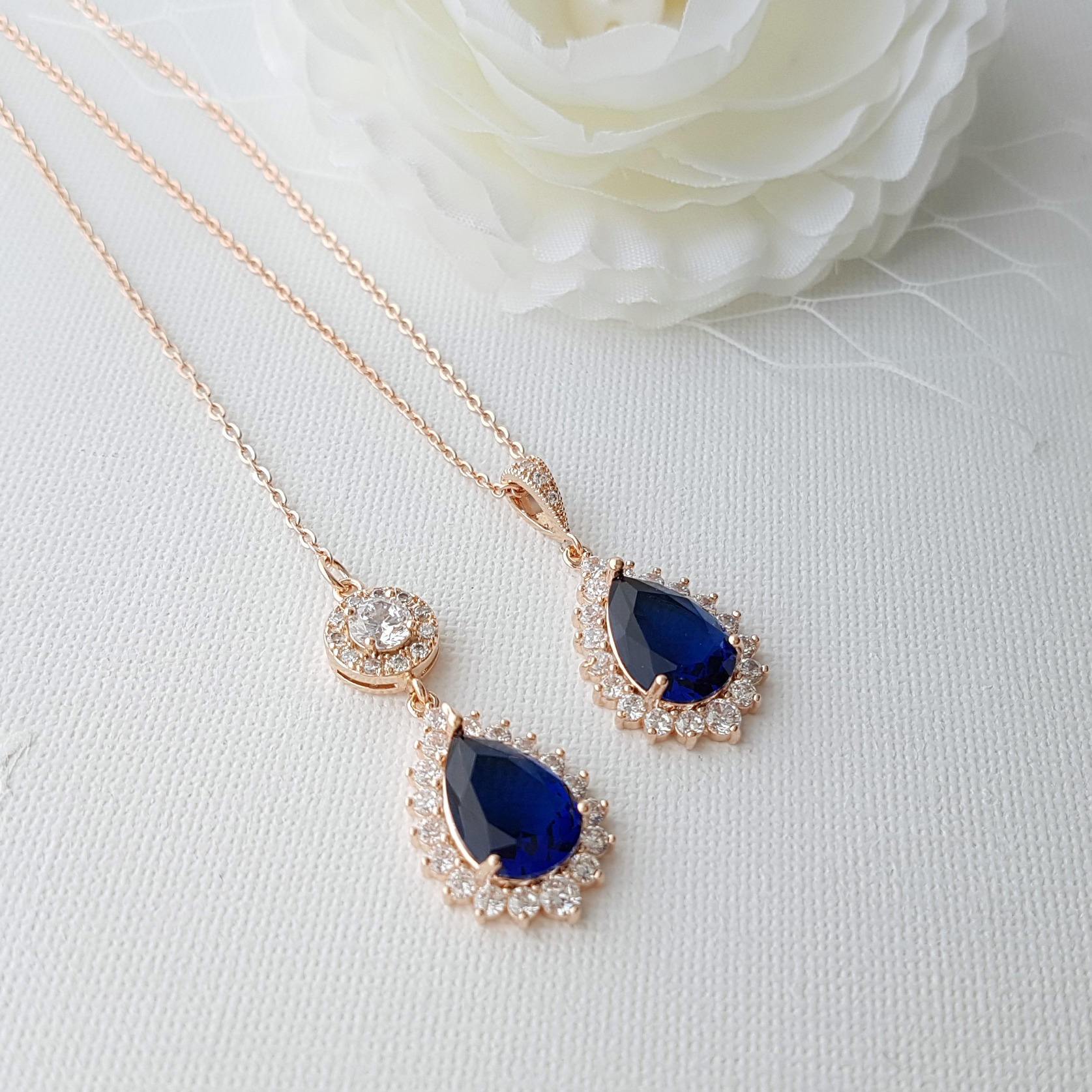 Blue 2025 gold necklace