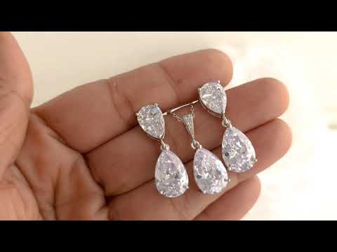 Jewellery | Jewelled Diamante Drop Earrings | MissPap
