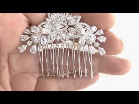 Marquise Crystal orders Rhinestone Bridal Comb Ready to Ship