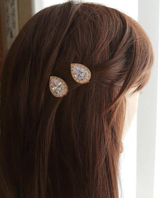 Gold Bridal Hair Pins- Evelyn - PoetryDesigns