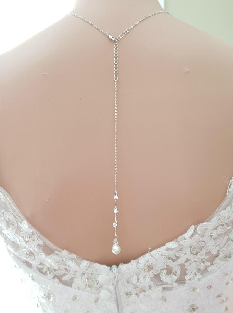 SV CZ Bridal Backdrop Necklace Wedding Best Seller | Sweetv