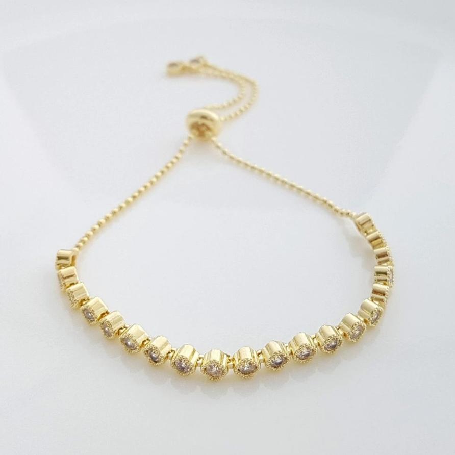 Rose Gold Sliding Bracelet for Brides-Celia - PoetryDesigns
