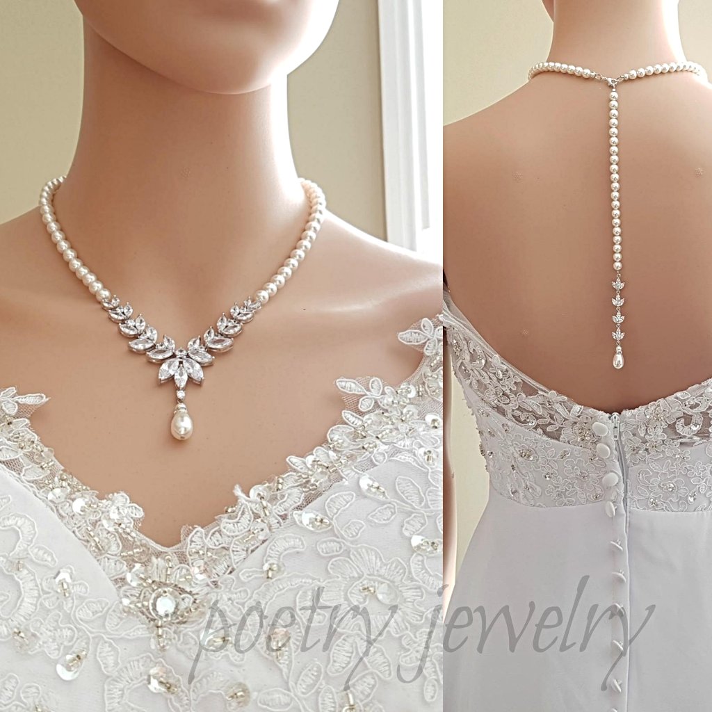Brishow Brides Wedding Necklace Set White Pearl Necklace Long Chain with  Earrings Layered Bridal Necklace Jewelry for Women and Girls : Amazon.in:  Jewellery