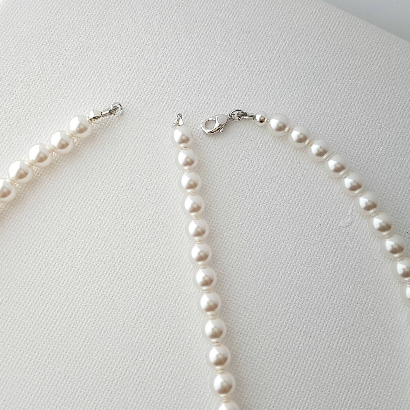 Necklace Extension, Back Necklace, Chain Extender, Pearl Back Necklace,  Backdrop Necklace, Pearl Back Drop Necklace, Freshwater Pearls 