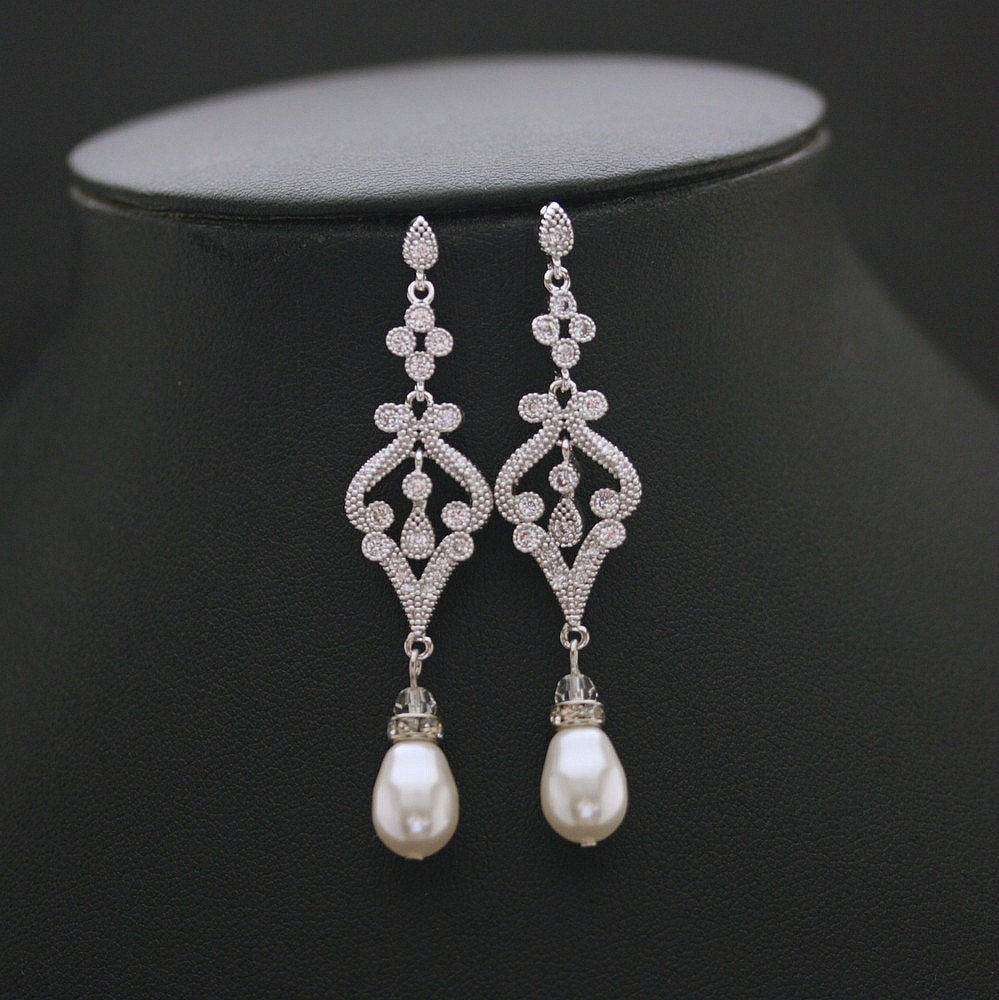 vintage inspired wedding earrings - Poetry Designs