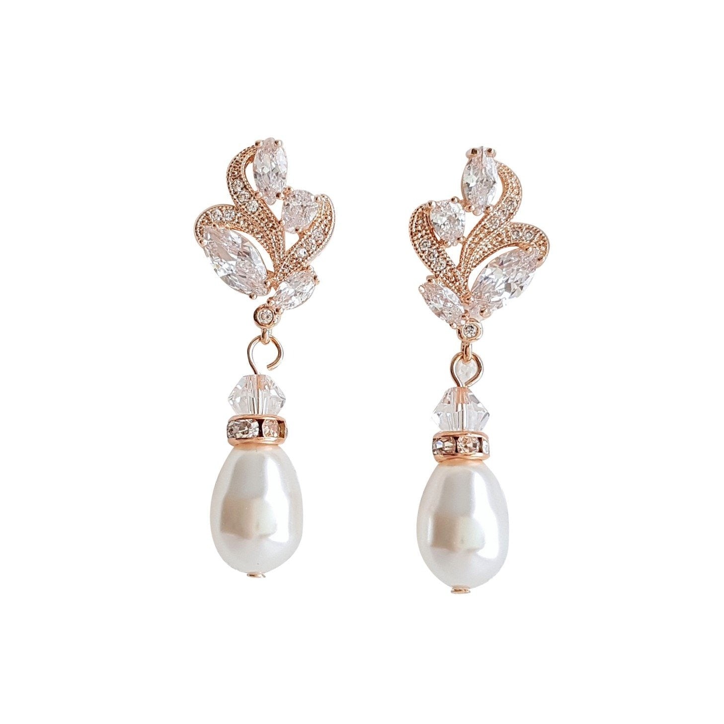 Pearl Drop Earrings Dazzling Lotus